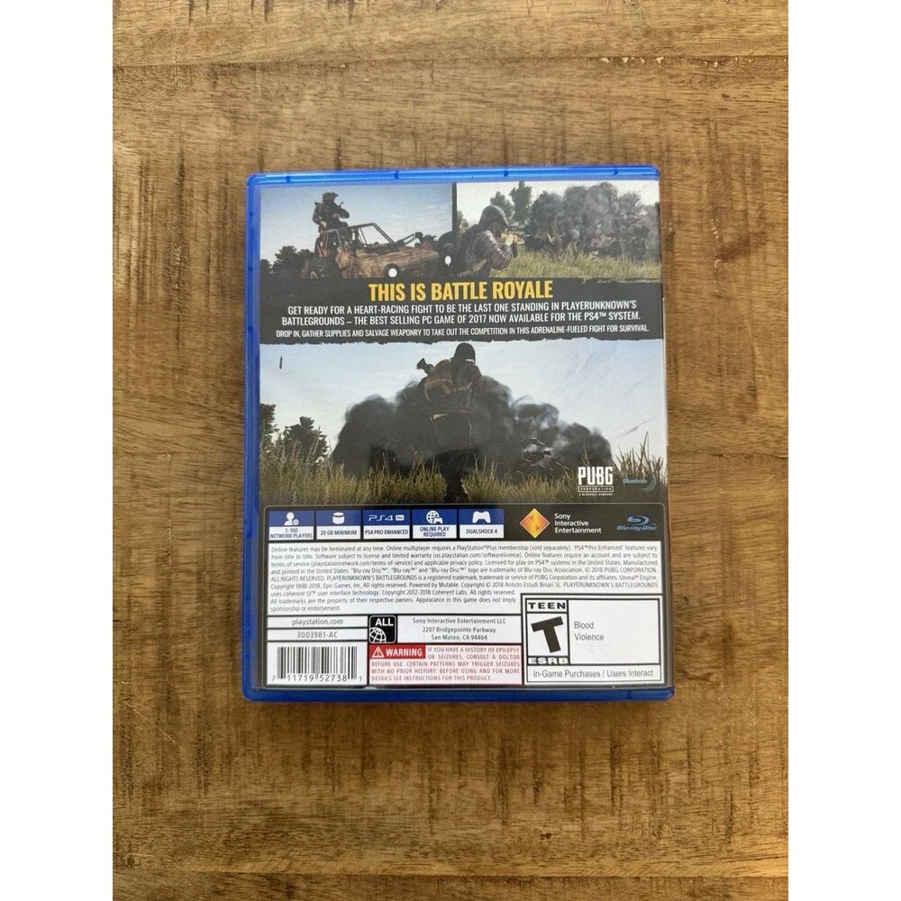 PlayerUnknown's Battlegrounds Sony‎ PlayStation 4 PS4